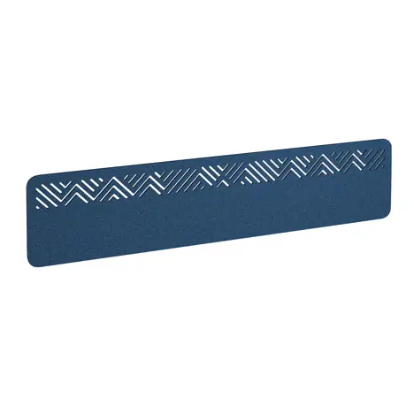 Chevron Acoustic Desktop Screen - 1800mm - Blue